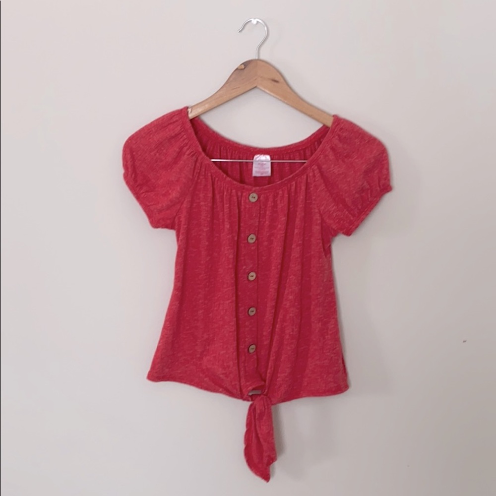 No Boundaries Tie Front Top